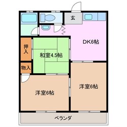 津高東ハイツの物件間取画像